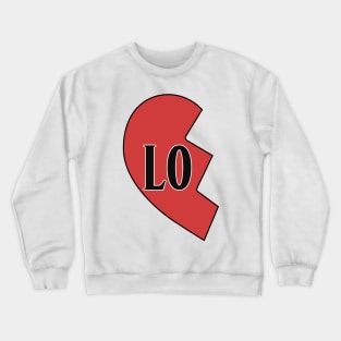 Love Half Hearts Couple Shirts Valentines Day Crewneck Sweatshirt